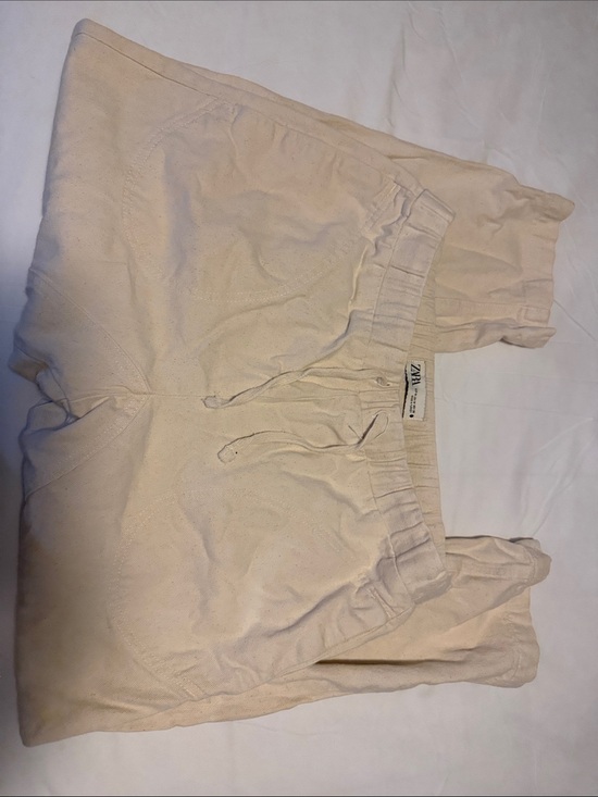 Zara Denim - Zara Light Cream Drawstring Joggers